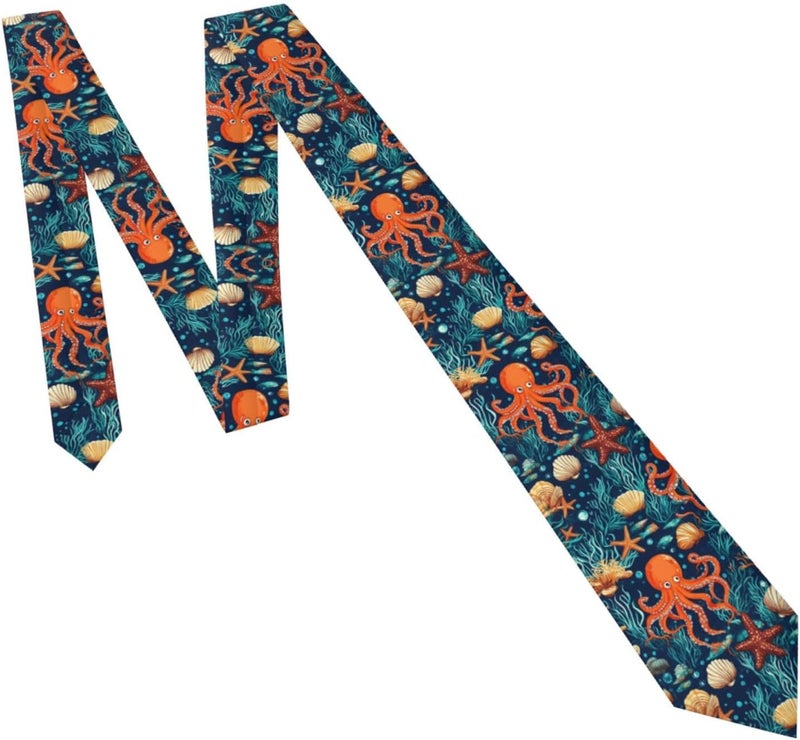 Yilad Tie for Men and Boy Novelty Fun Full Print Men's Necktie Skinny Fashion Narrow Wide - Image 3